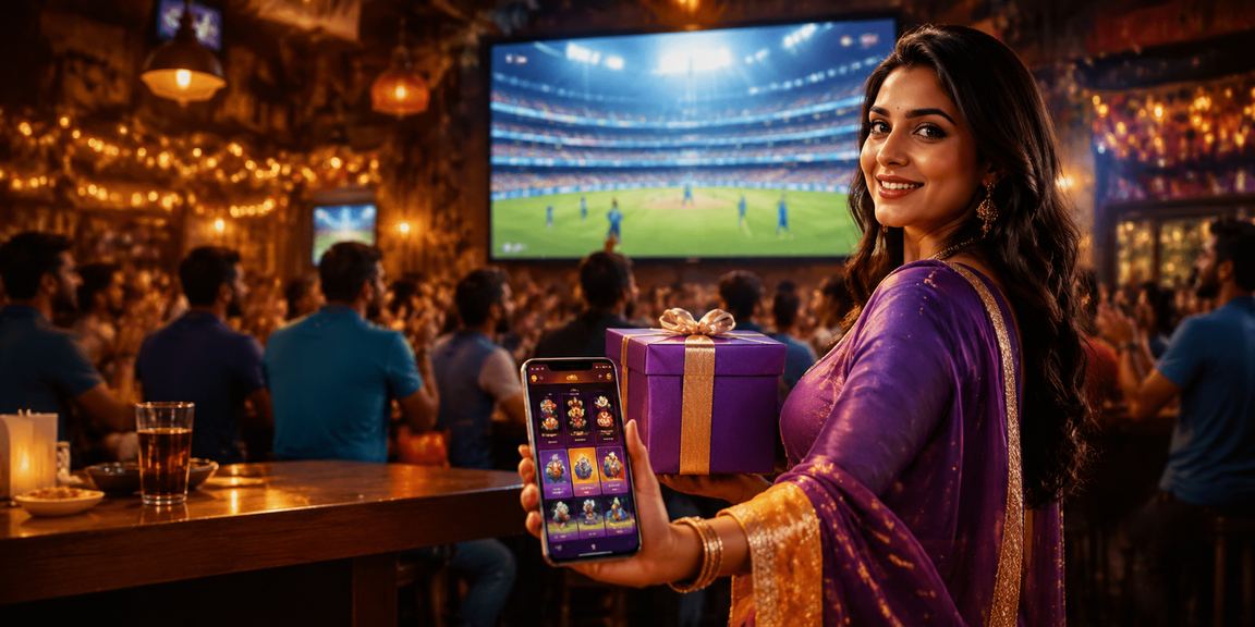 Night market scene with immersive slot games